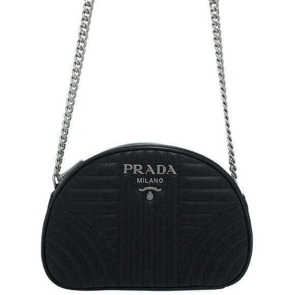 Prada Diagram Chain Shoulder Bag Black - Picture 1 of 9